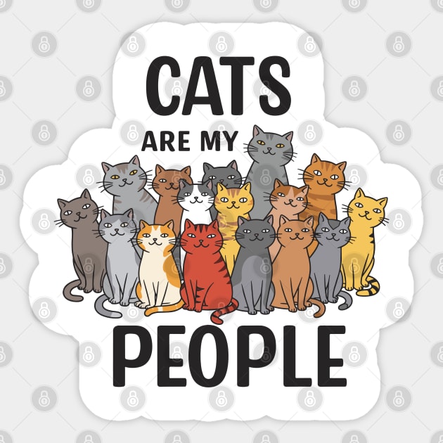 Cats are my People Sticker by enrynz